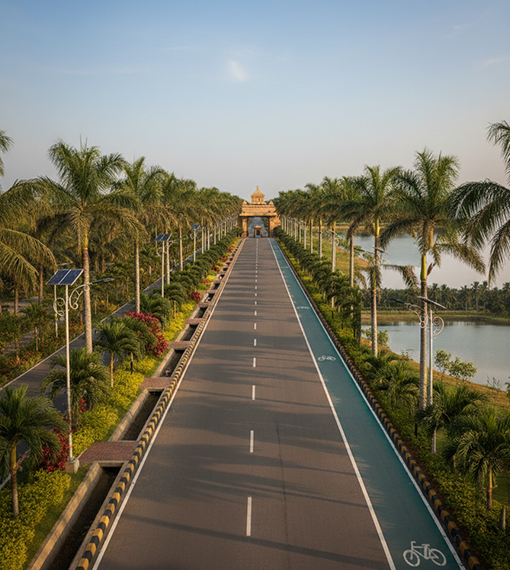 Cycling track inside RERA approved gated community villa plots and residential plots in Kallakurichi